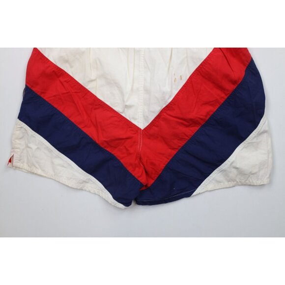 Vintage 90s Pierre Cardin Mens Large Distressed Spell Out Sailing Lined Shorts - Picture 12 of 13
